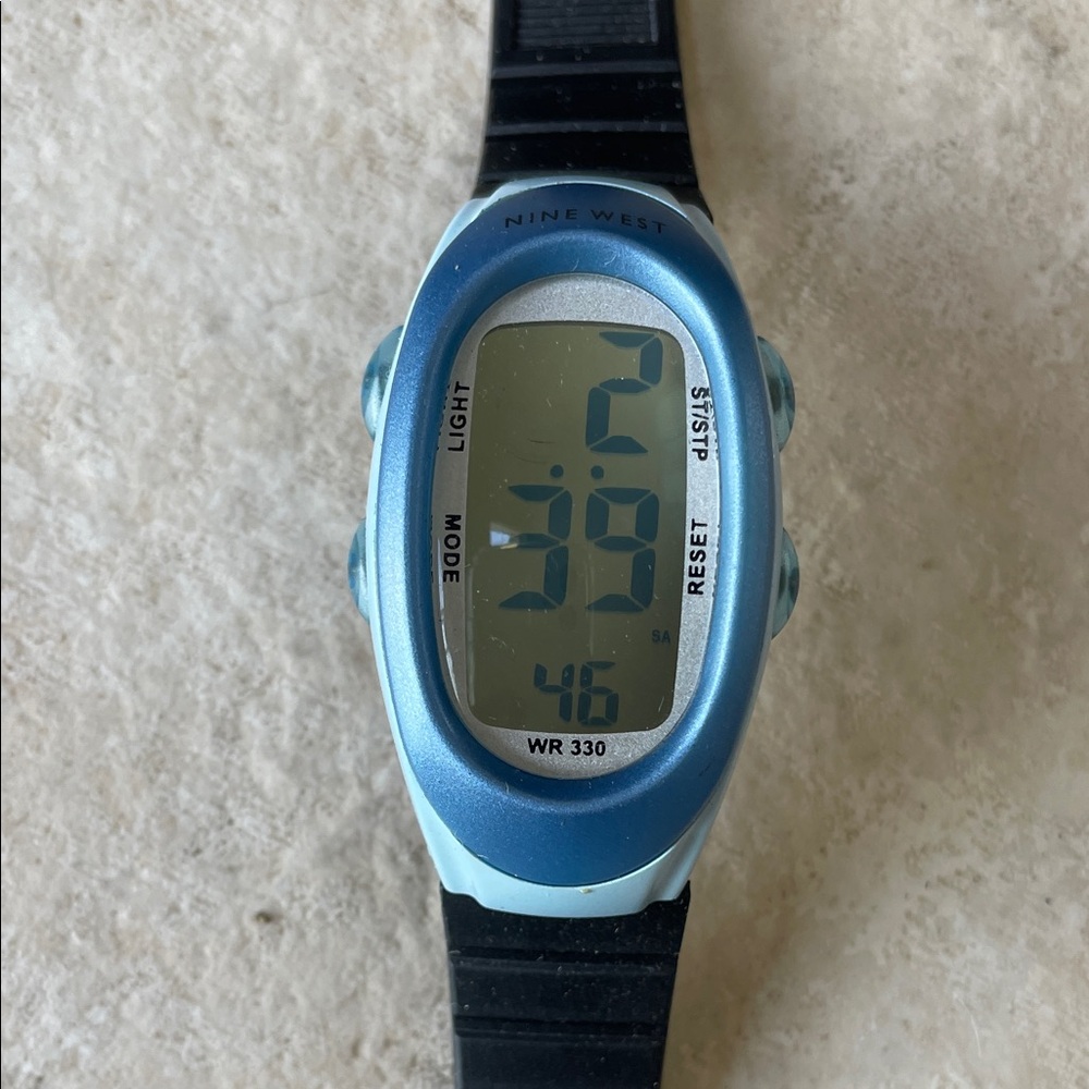 Nine West Black and Blue Digital Smartwatch